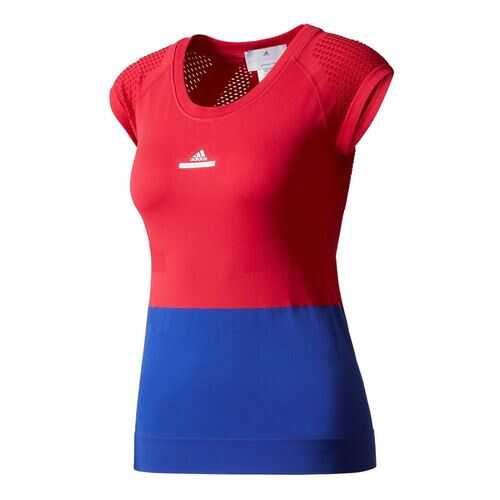 Футболка Adidas BQ3465, красный/синий, S INT в Спортмастер