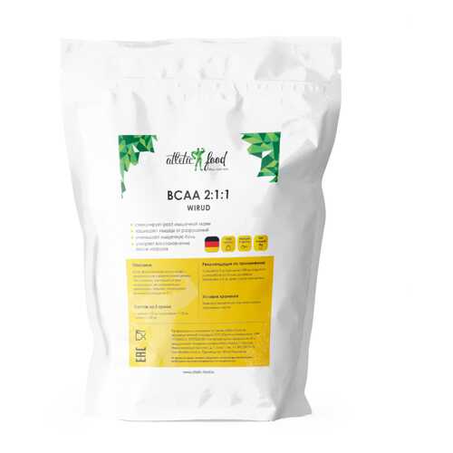 Atletic Food BCAA 2:1:1 Wirud 1000 г без вкуса в Спортмастер