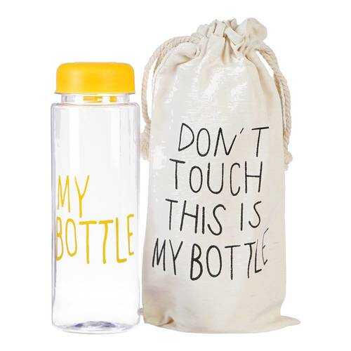 Бутылка для напитков Baziator My bottle (май ботл) с мешочком 500 мл желтая в Спортмастер