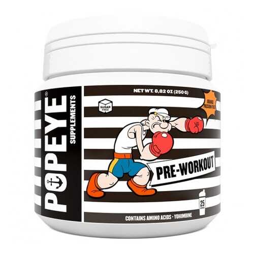 Предтренировочный комплекс Popeye Supplements Pre-Workout 250 г апельсин-маракуйя в Спортмастер