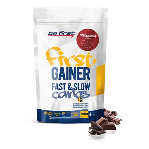 Гейнер Be First Gainer Fast & Slow Carbs 1000 г Chocolate в Спортмастер