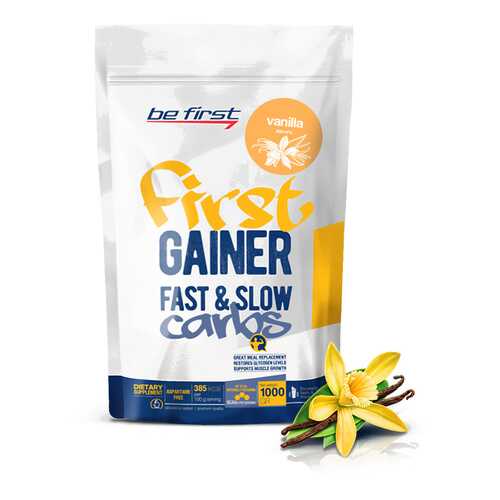 Гейнер Be First Gainer Fast & Slow Carbs 1000 г Vanilla в Спортмастер