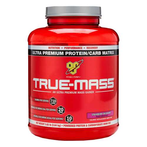 Гейнер BSN True-Mass 2610 г Strawberry Milkshake в Спортмастер