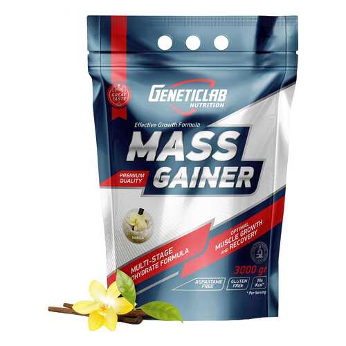 Гейнер GeneticLab Nutrition Mass Gainer 3000 г Vanilla в Спортмастер