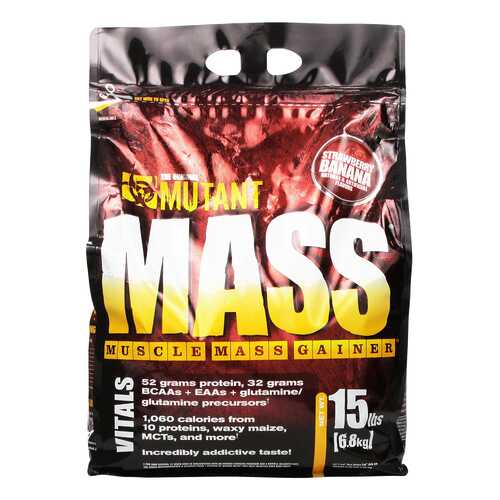 Гейнер Mutant Mass 6800 г Strawberry Banana в Спортмастер