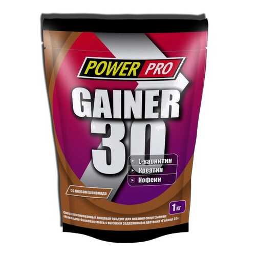 Гейнер PowerPro Gainer 30 1000 г шоколад в Спортмастер