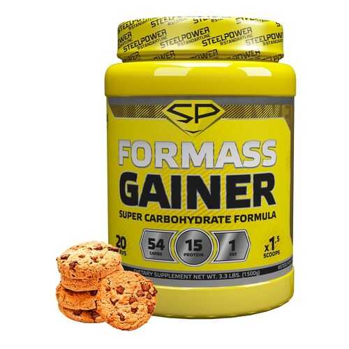 Гейнер Steel Power Nutrition For Mass Gainer 1500 г молочное печенье в Спортмастер