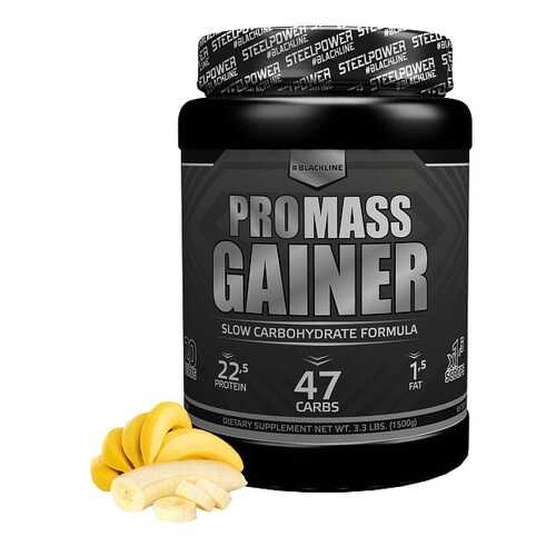 Гейнер Steel Power Nutrition Pro Mass Gainer 1500 г банан в Спортмастер