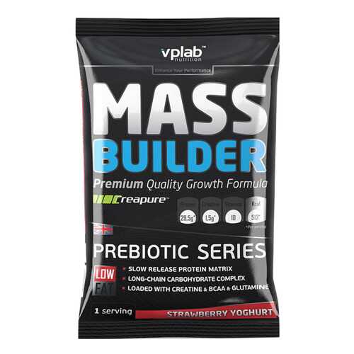 Гейнер VPLab Mass Builder 100 г Strawberry Yoghurt в Спортмастер