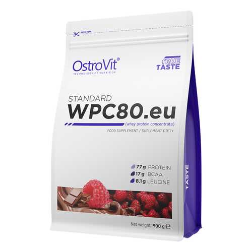 Ostrovit Standard WPC80.eu (900 г) (Шоколад-малина) в Спортмастер