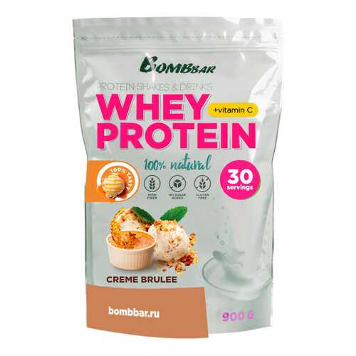 Протеин Bombbar Whey Protein 900 г Creme Brulee в Спортмастер