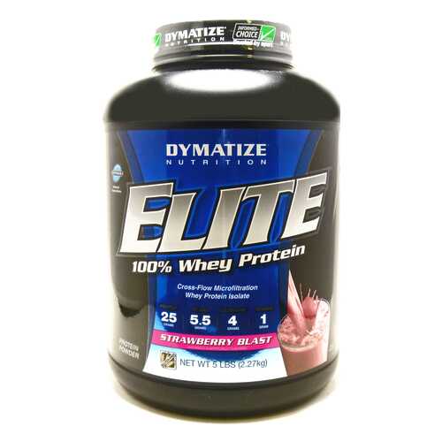 Протеин Dymatize Nutrition Elite Whey 2270 г Strawberry Blast в Спортмастер