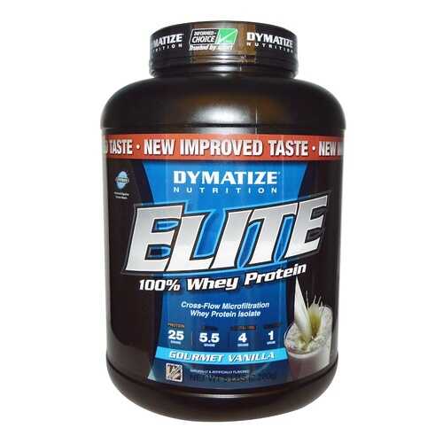 Протеин Dymatize Nutrition Elite Whey Protein 2280 г Gourmet Vanilla в Спортмастер
