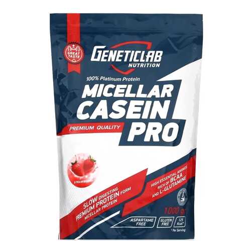 Протеин GeneticLab Nutrition Micellar Casein Pro 1000 г Strawberry в Спортмастер