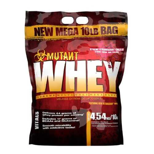 Протеин Mutant Whey 4540 г Strawberry Cream в Спортмастер