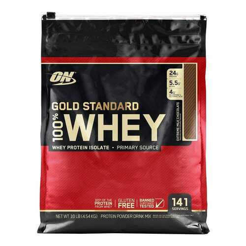 Протеин Optimum Nutrition 100% Whey Gold Standard 4540 г Extreme Milk Chocolate в Спортмастер