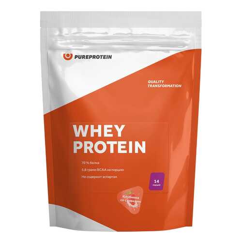 Протеин PureProtein Whey Protein 420 г клубника со сливками в Спортмастер
