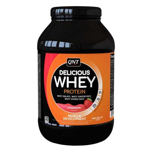Протеин QNT Delicious Whey Protein 908 г Strawberry в Спортмастер