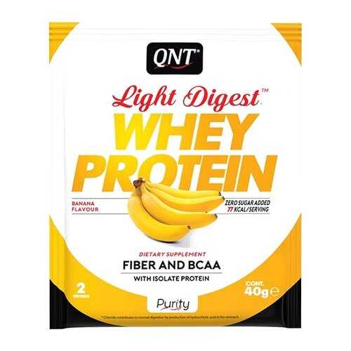 Протеин QNT Whey Protein Light Digest 40 г Banana в Спортмастер
