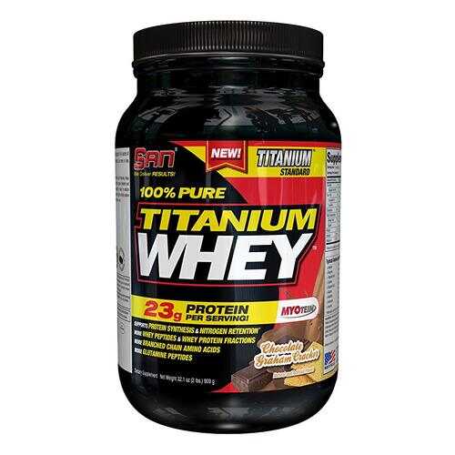 Протеин SAN Titanium Whey 100% Pure 908 г Chocolate Graham Cracker в Спортмастер
