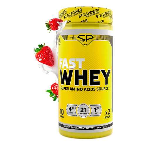 Протеин сывороточный STEEL POWER Fast Whey Protein Клубника 300 г в Спортмастер