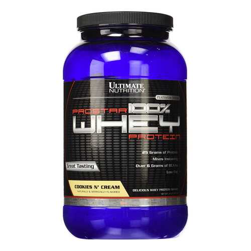 Протеин Ultimate Nutrition Prostar 100% Whey Protein 900 г Cookies & Cream в Спортмастер