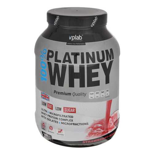 Протеин VPLab 100% Platinum Whey 908 г Strawberry-Banana в Спортмастер