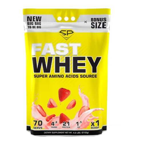 Сывороточный протеин Fast Whey, 2100 г, Клубника, SteelPower в Спортмастер