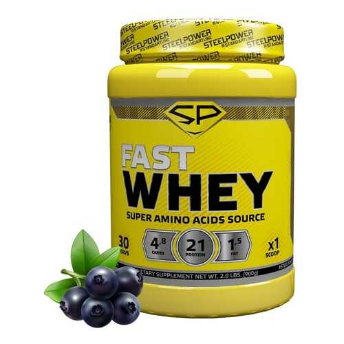 Сывороточный протеин FAST WHEY, 900 гр, вкус «Черника», STEELPOWER в Спортмастер