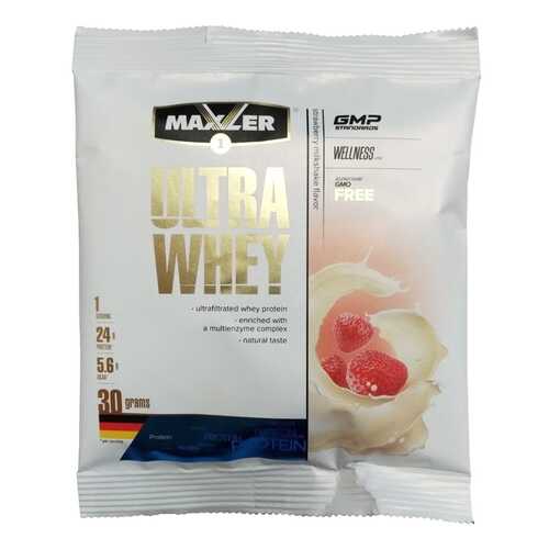 Сывороточный протеин Maxler Ultra Whey (30 г) (белый шоколад-малина) в Спортмастер