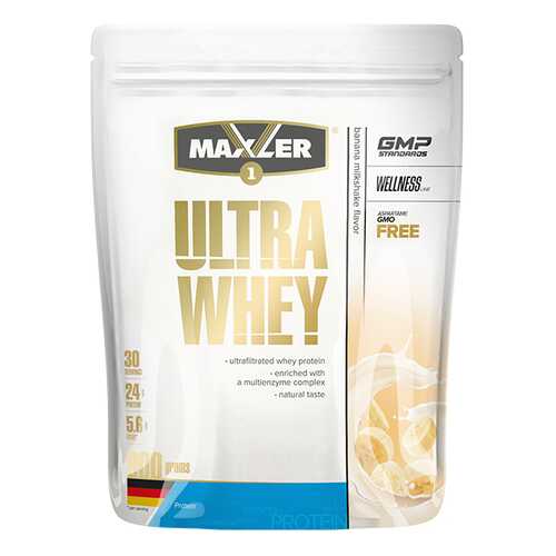 Сывороточный протеин Maxler Ultra Whey (900 г) (банановый милкшейк) в Спортмастер