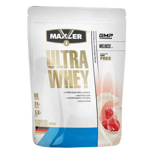 Сывороточный протеин Maxler Ultra Whey Клубника 1800 г в Спортмастер