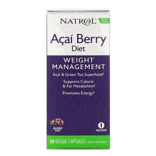 Антиоксидант Natrol AcaiBerry Diet 60 капс. натуральный в Спортмастер