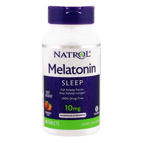 Добавка для сна Natrol Melatonin 60 табл. натуральный в Спортмастер