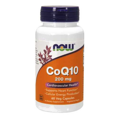 NOW CoQ10 200 мг (60 капсул) - коэнзим q10 для сердца в Спортмастер