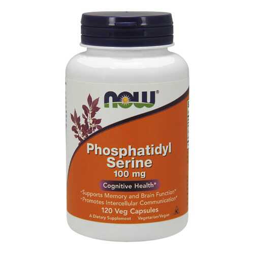 NOW Phosphatidyl Serine 100 мг (120 капсул) - фосфатидилсерин комплекс холин и инозитол в Спортмастер