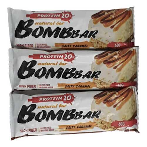 Батончик Bombbar Protein 3 60 г, 3 шт., соленая карамель в Спортмастер