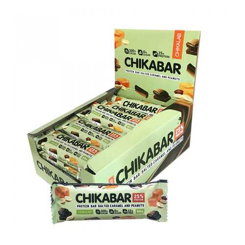 Батончик глазированный CHIKALAB 60гр (20), Арахис в Спортмастер