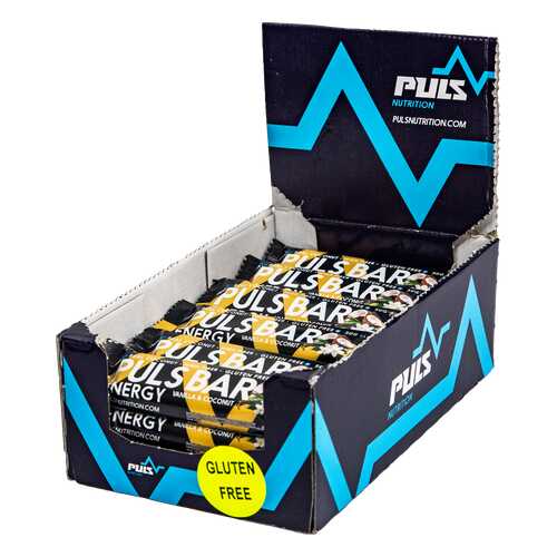 БАТОНЧИК протеиновый Puls Nutrition со вкусом ванили и кокоса, 24 шт по 50 гр. в Спортмастер