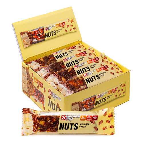 Батончик ProteinRex Nuts 12 0,04 г, 12 шт., миндаль/пекан в Спортмастер