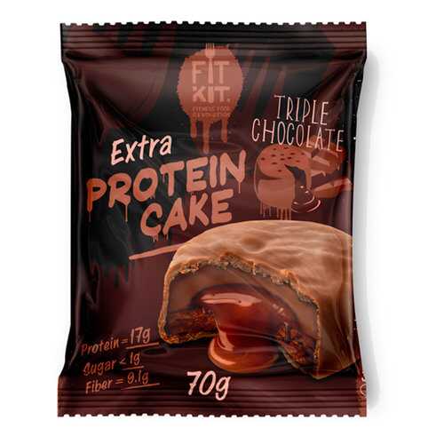 Печенье Fit Kit Extra Protein Cake 24 70 г, 24 шт., triple chocolate в Спортмастер