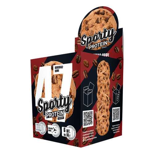 Печенье Sporty Protein 6 шт. х 65 г шоколад-кофе в Спортмастер