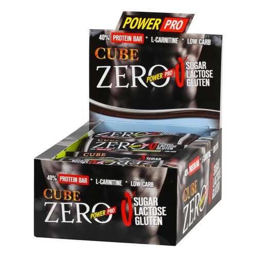 Power Pro Батончики Cube ZERO 50 г, 20 шт, вкус: дюшес в Спортмастер