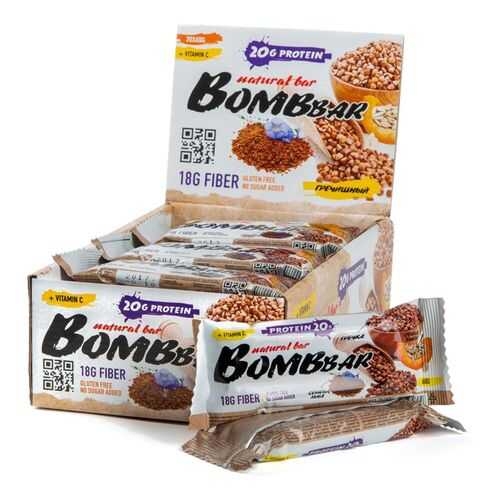 Протеиновый батончик Bombbar Bombbar Box (20 шт.), Гречишный в Спортмастер