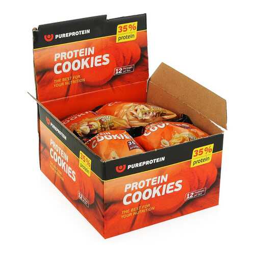 PureProtein Высокобелковое печенье Protein Cookies 80 г, 12 шт, вкус: мед-орехи в Спортмастер
