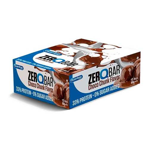 Quamtrax Nutrition Батончики Zero Q-Bar 60 г, 12 шт, вкус: с шоколадными кусочками в Спортмастер