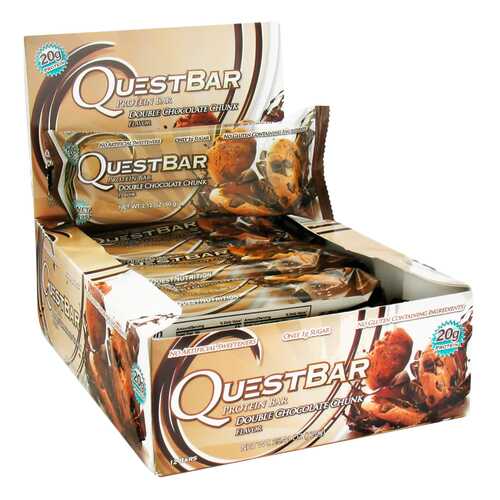 Quest Nutrition Батончики Quest Bar Natural 60 г, 12 шт, вкус: двойной шоколад в Спортмастер