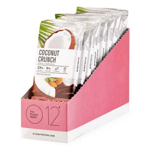 Вафли О12 The Protein Bar 12 50 г, 12 шт., кокос + миндаль в Спортмастер
