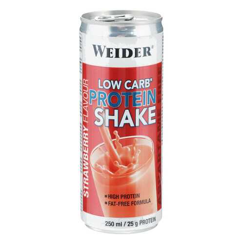 Энергетический напиток Weider Low Carb Protein Shake 250 мл клубника в Спортмастер
