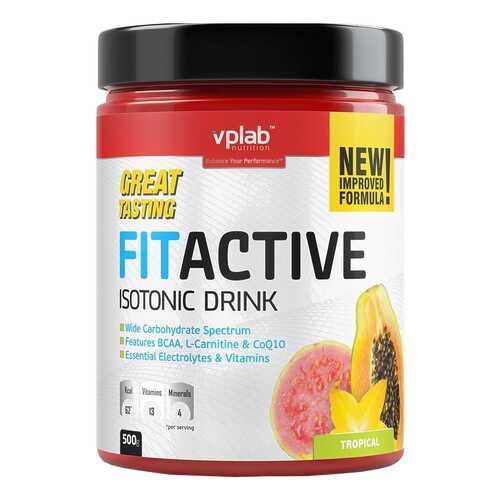 Изотонический напиток VPLab FitActive 500 г тропические фрукты в Спортмастер